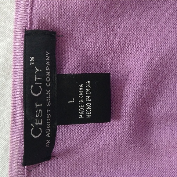 C'est city orchid purple cardigan minimal gold buttons large - Picture 3 of 12